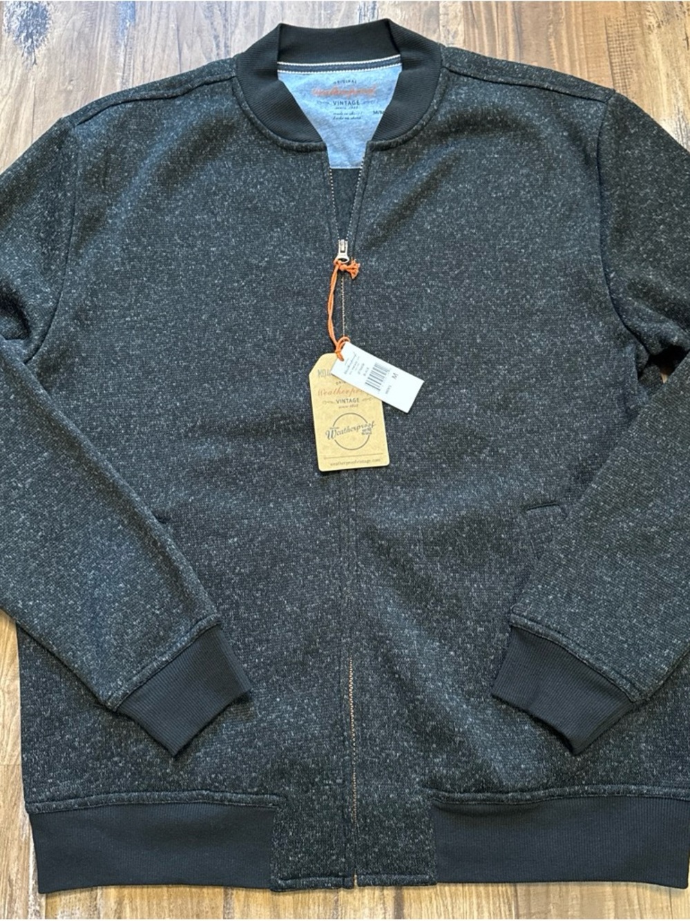Men's Black Heather Full-Zip Sweater